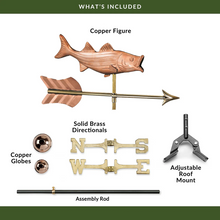 Load image into Gallery viewer, Bass with Arrow Cottage Weathervane