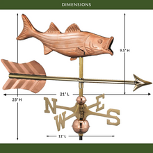 Load image into Gallery viewer, Bass with Arrow Cottage Weathervane