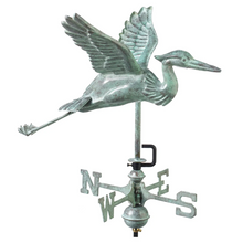 Load image into Gallery viewer, Blue Verde Blue Heron Cottage Weathervane
