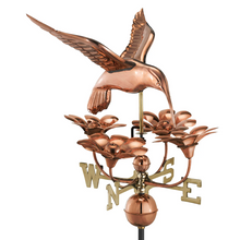 Load image into Gallery viewer, Hummingbird with Flowers Weathervane
